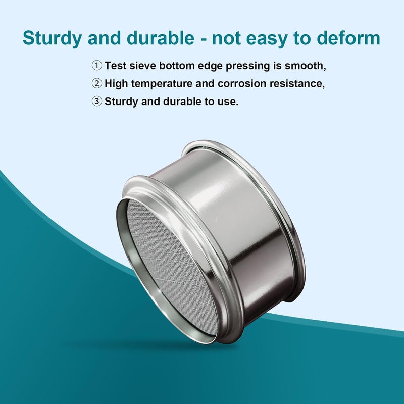 LVDALAB Full 304 Stainless Steel Mesh Sieve Screen, 70 Mesh(0.25mm) Aperture, 2.4inch(6CM) Dia Standard Sample Analysis Test Sieves Sifters Strainer for Industrial Laboratory Homes - Image 5